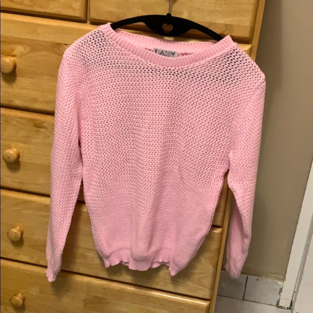 Daisy Street ASOS waffle knit Pink Sweater M/L